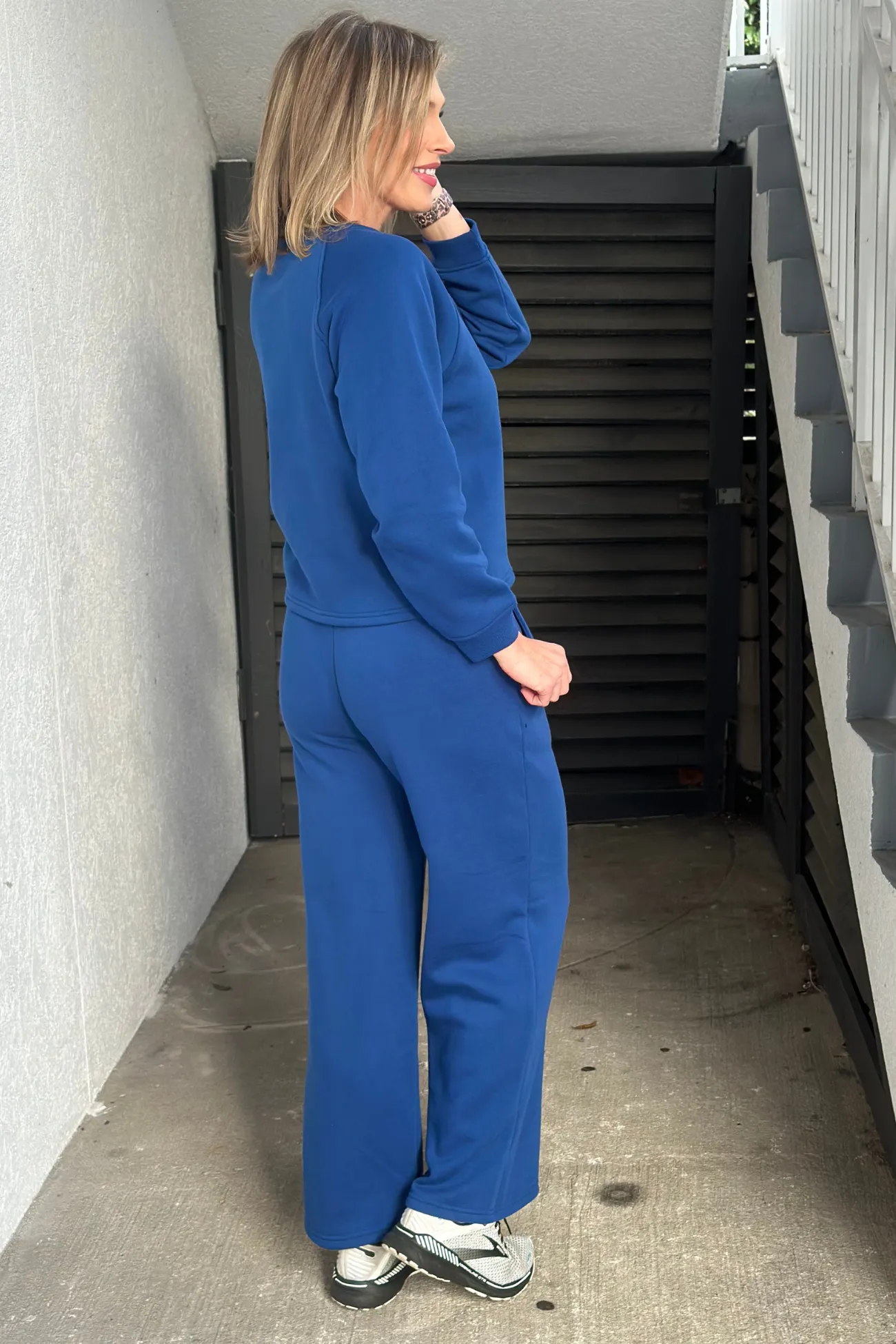 Learning Lessons Fleece Set-Navy