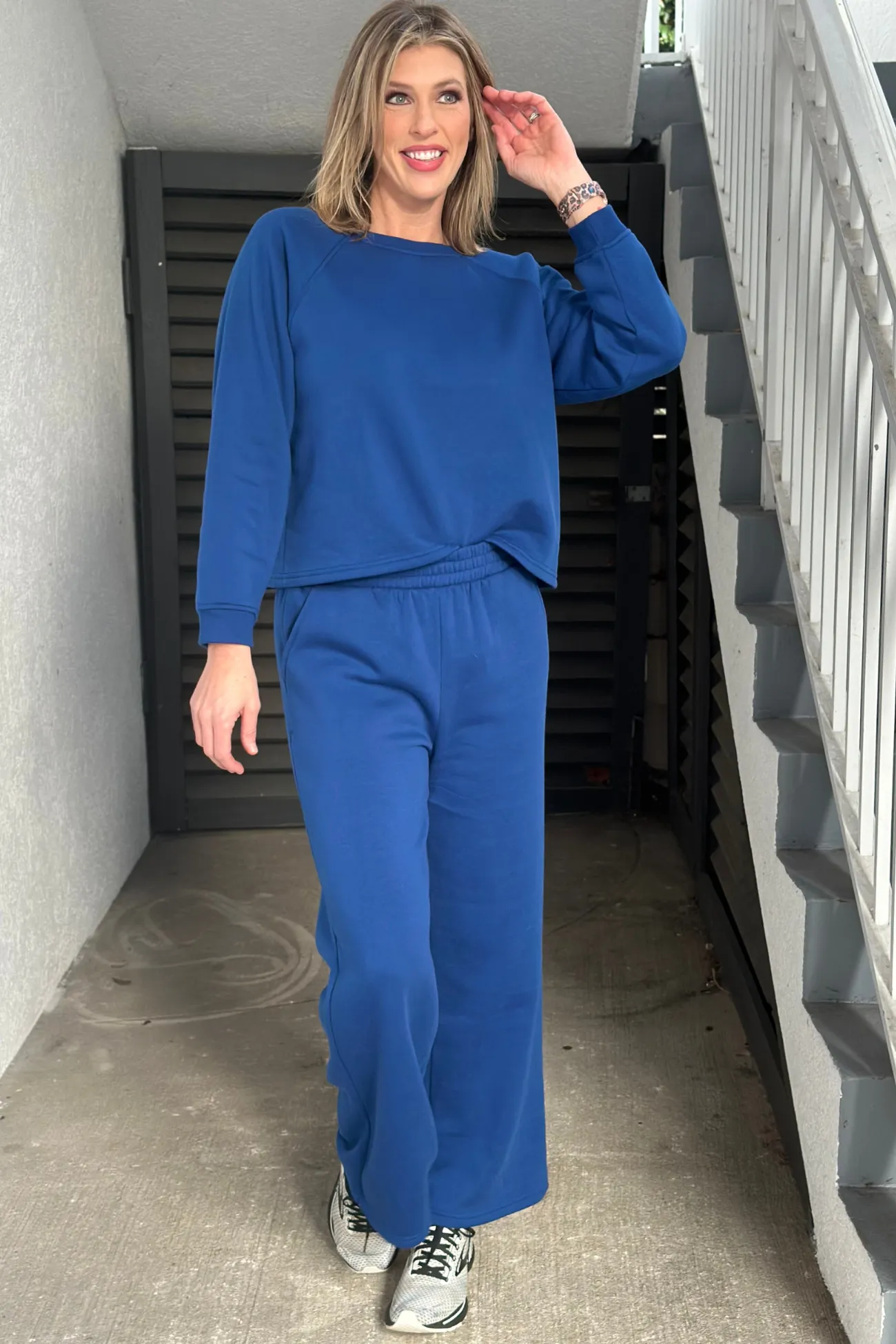 Learning Lessons Fleece Set-Navy