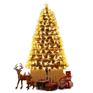 LED Fibre Optic Warm White Christmas Tree - 7FT