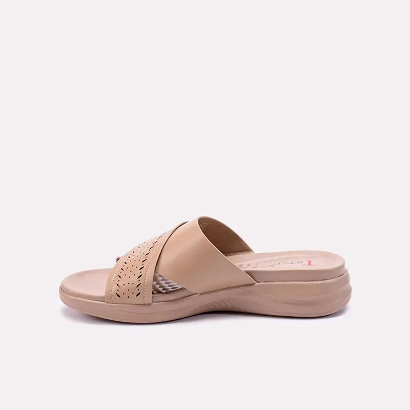 Leslie Light Brown Comfy Slippers 0412729
