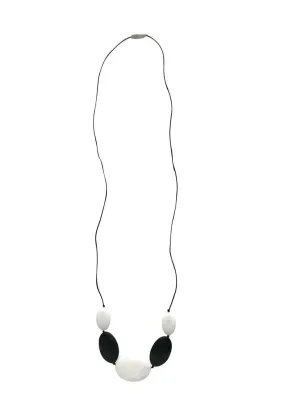 Little Teether Black & White Chic Teething Necklace
