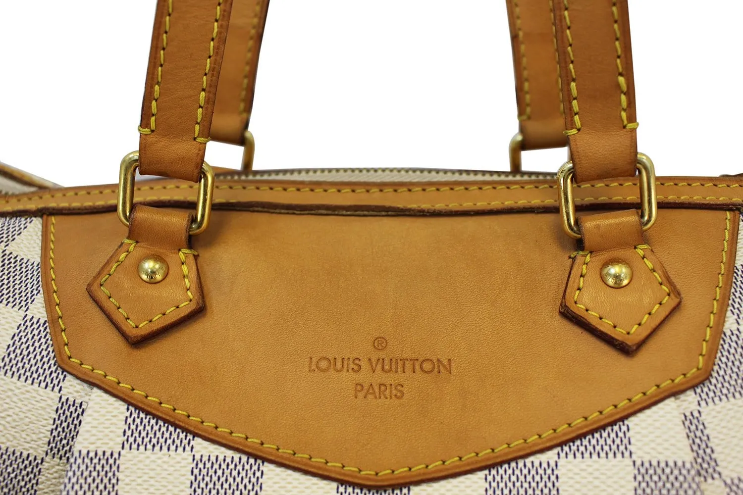 LOUIS VUITTON Damier Azur Siracusa GM Shoulder Handbag