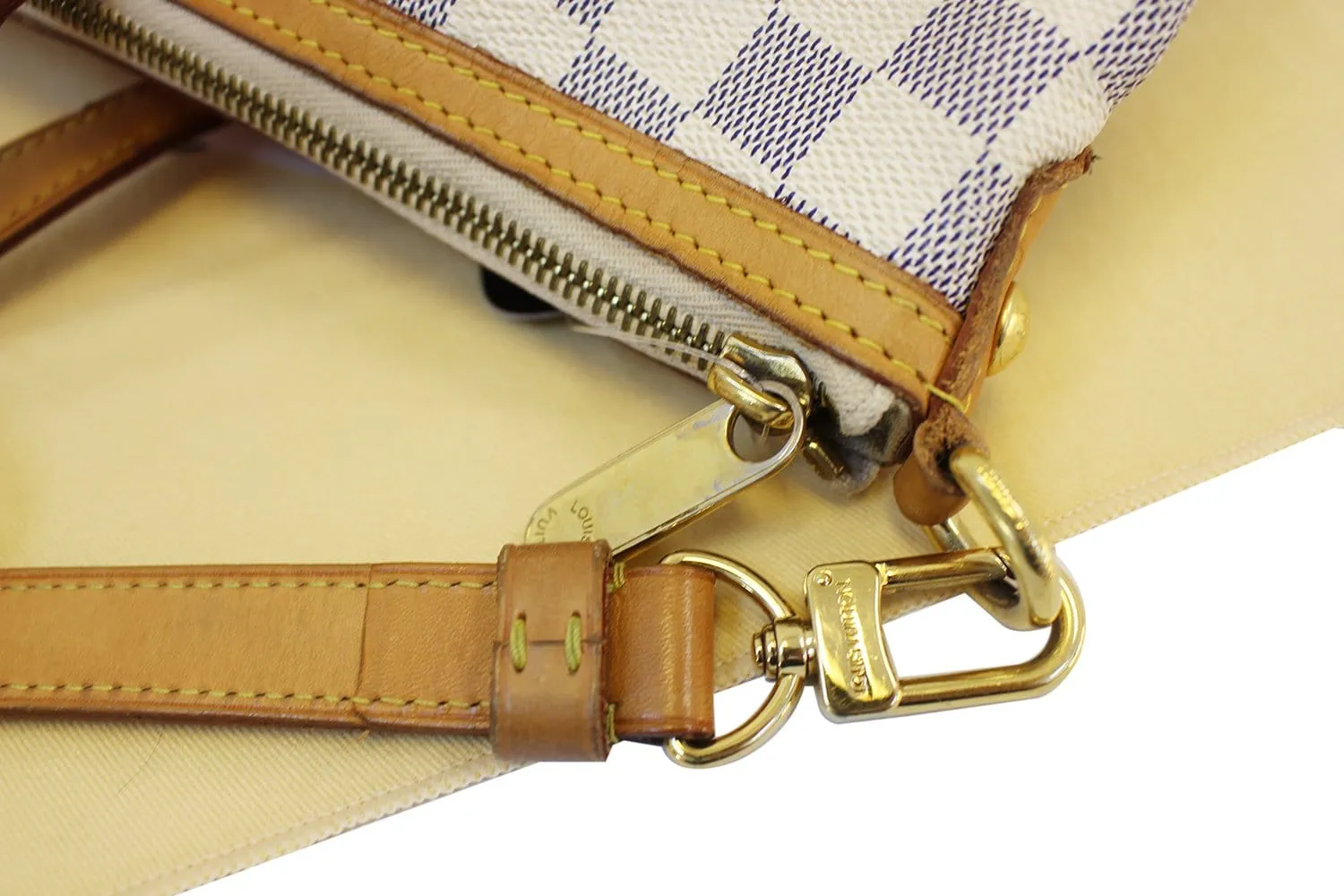 LOUIS VUITTON Damier Azur Siracusa GM Shoulder Handbag