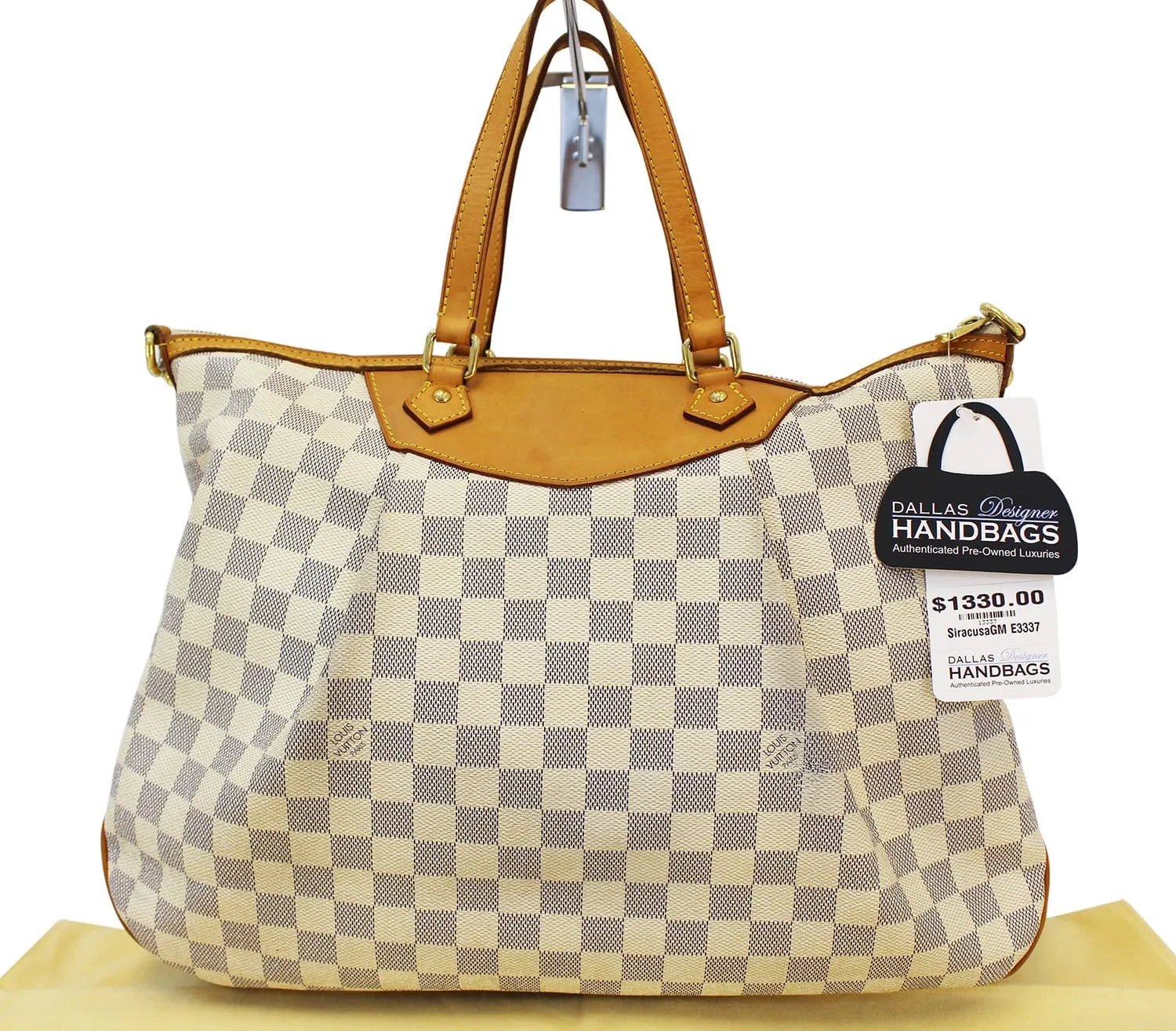 LOUIS VUITTON Damier Azur Siracusa GM Shoulder Handbag