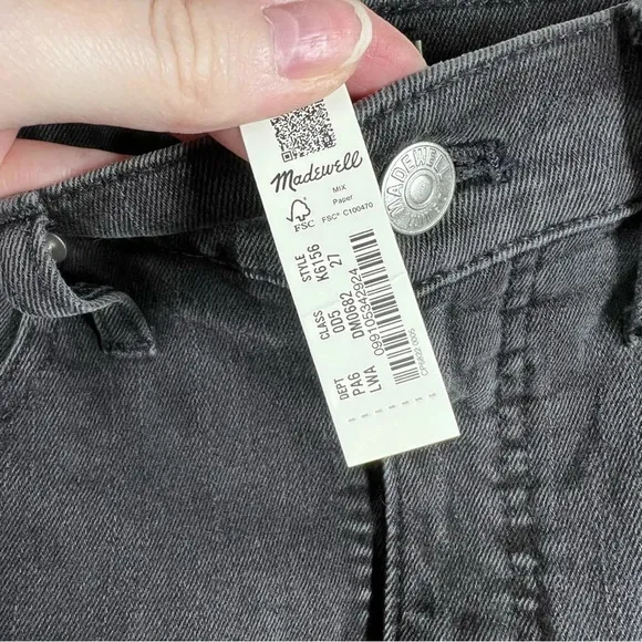 Madewell NWT Black High Rise Denim Shorts