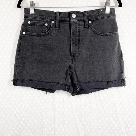 Madewell NWT Black High Rise Denim Shorts
