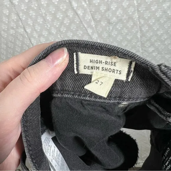 Madewell NWT Black High Rise Denim Shorts