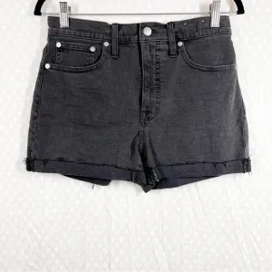 Madewell NWT Black High Rise Denim Shorts