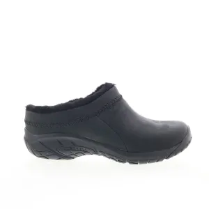 Merrell Encore Ice 4 LTR J002178 Womens Black Nubuck Clog Flats Shoes