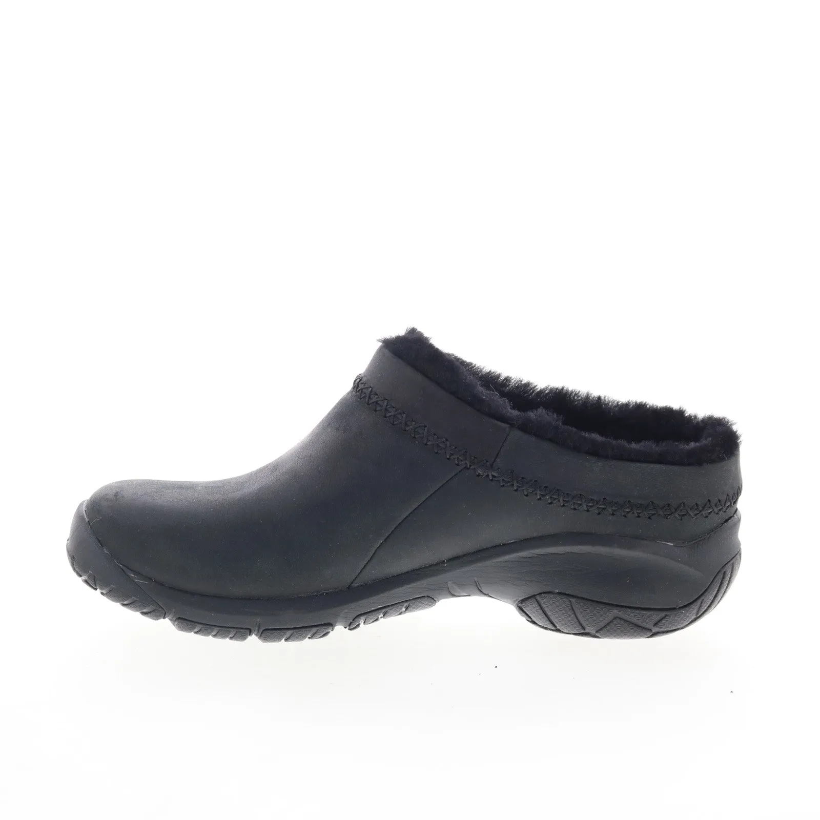Merrell Encore Ice 4 LTR J002178 Womens Black Nubuck Clog Flats Shoes