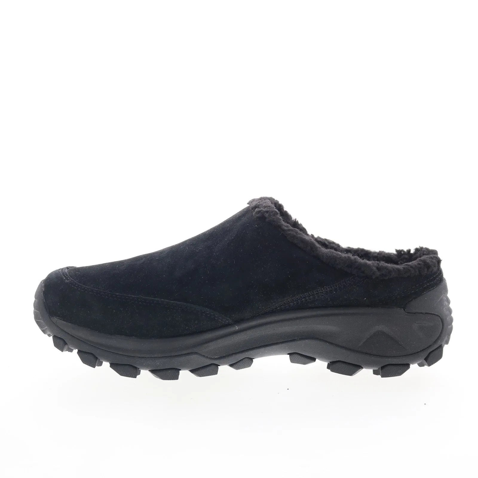 Merrell Winter Slide J005130 Womens Black Nubuck Slip On Clog Flats Shoes