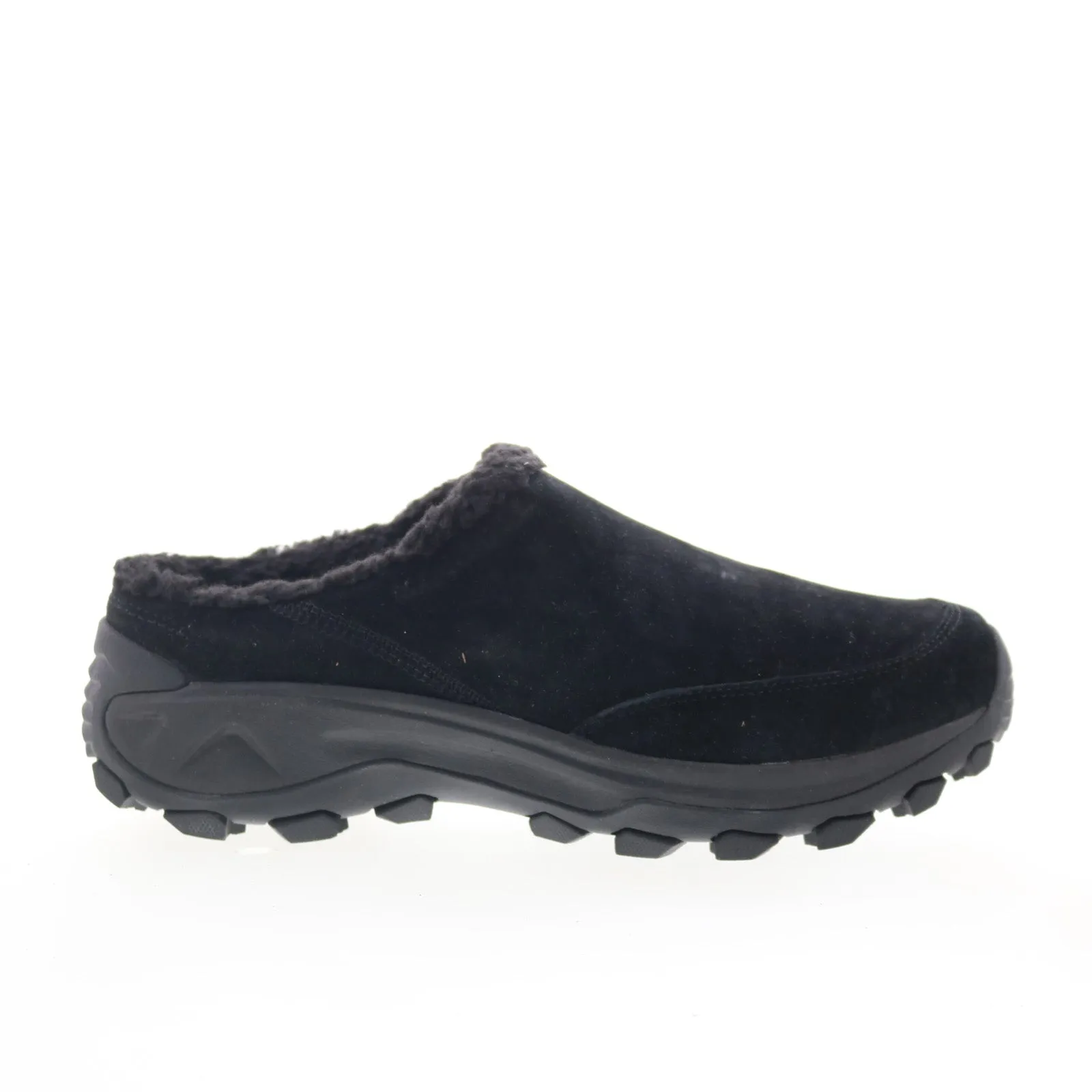 Merrell Winter Slide J005130 Womens Black Nubuck Slip On Clog Flats Shoes
