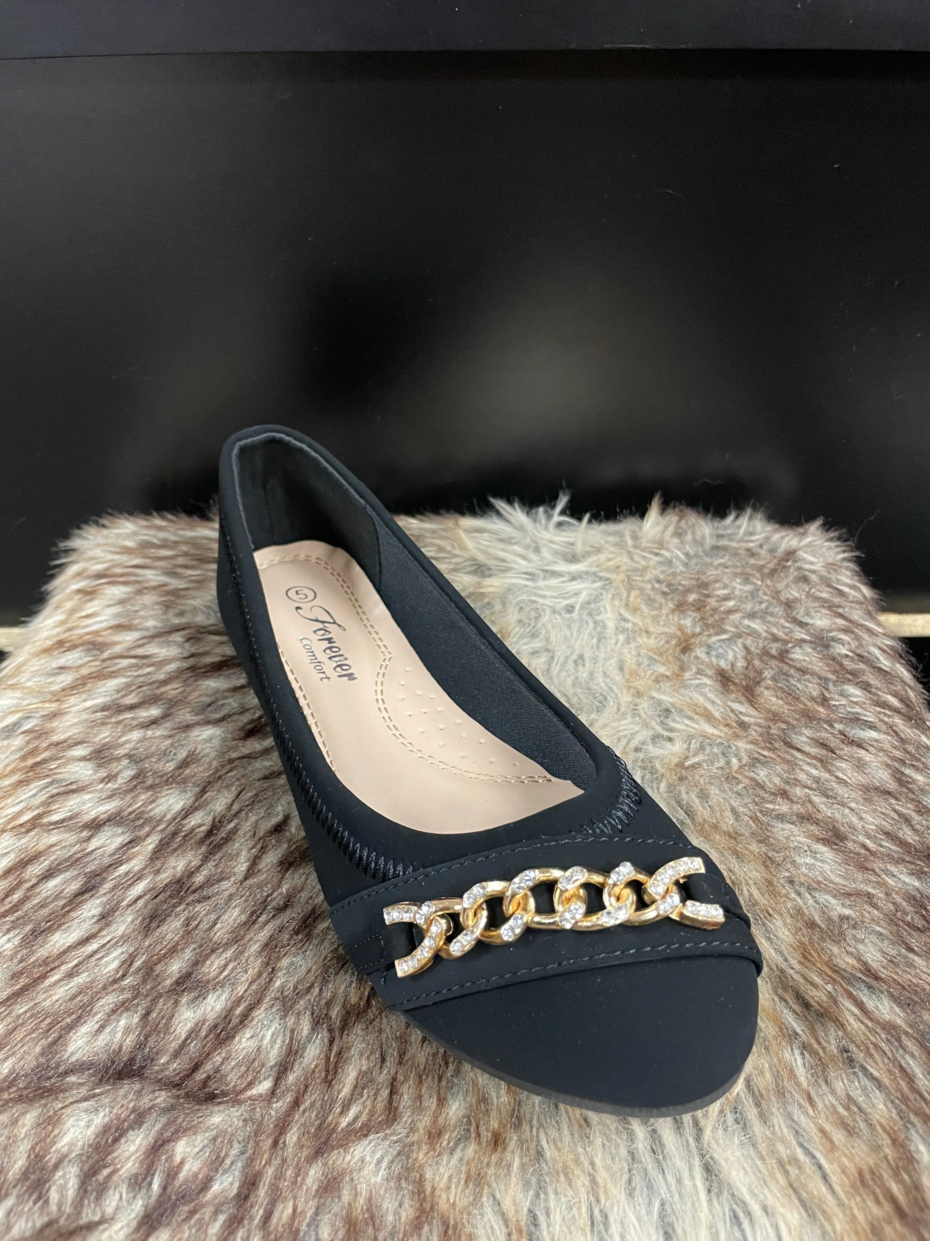 Mika Black Matte Flats
