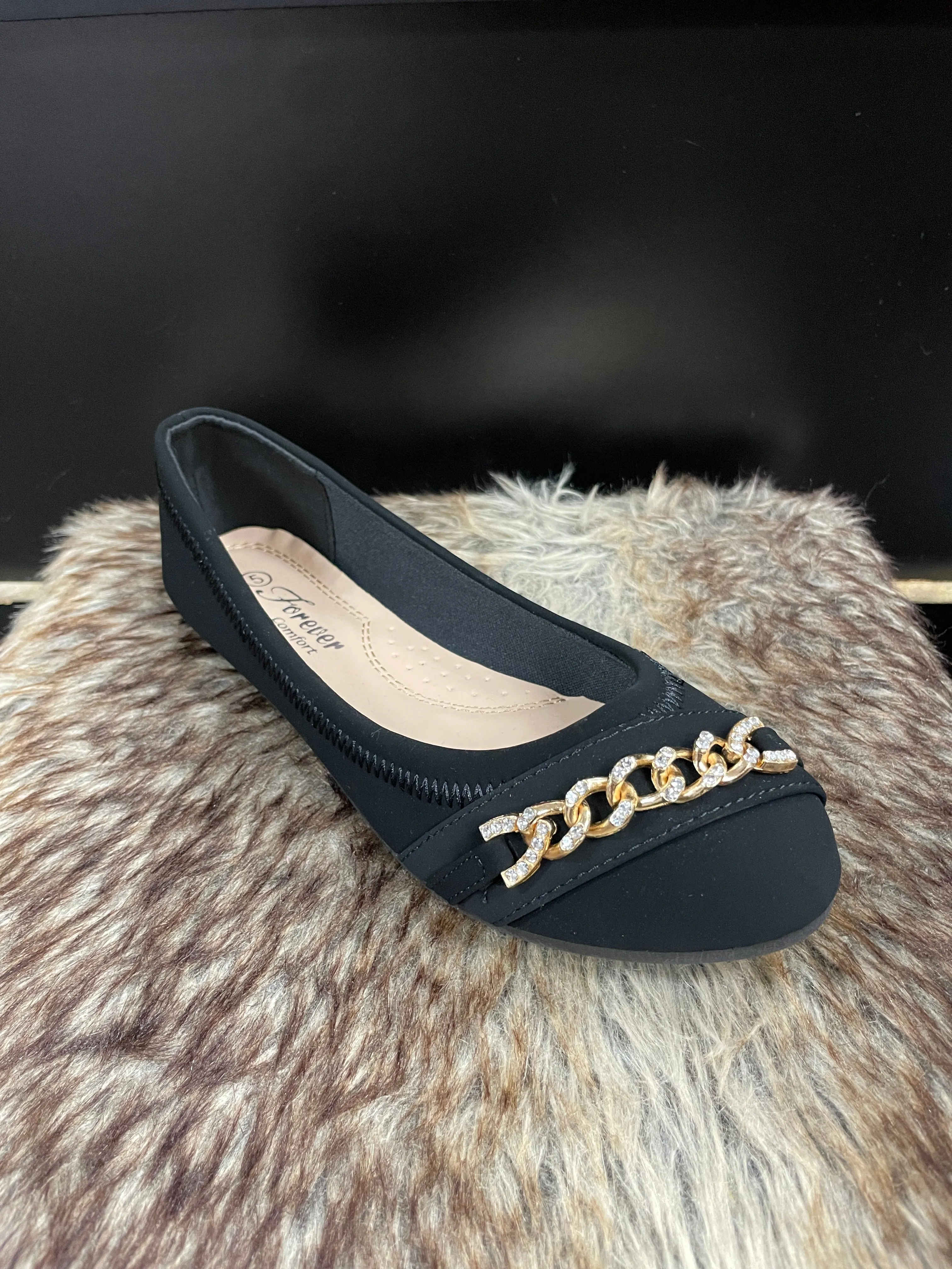 Mika Black Matte Flats