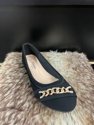 Mika Black Matte Flats
