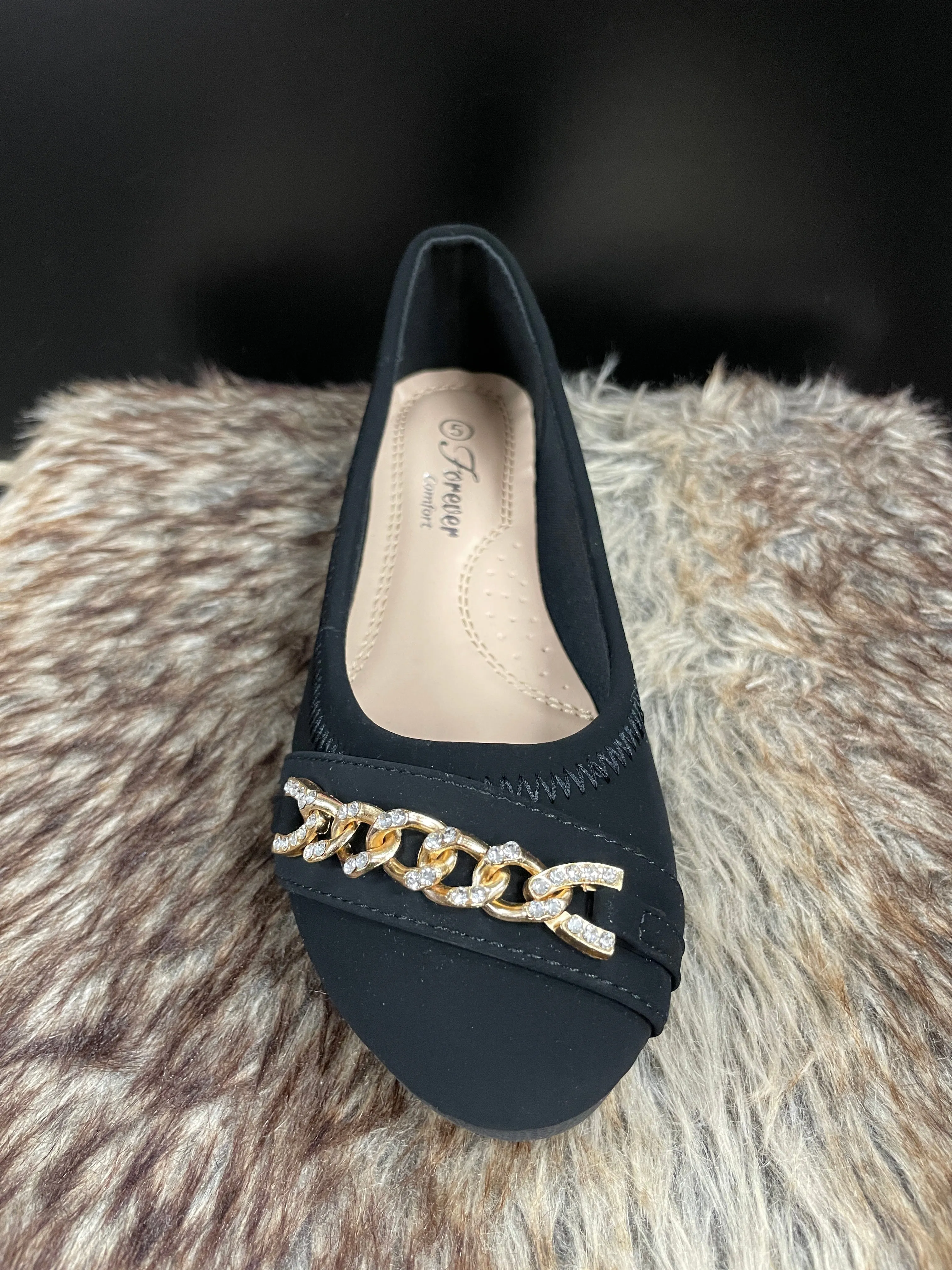 Mika Black Matte Flats
