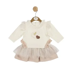 Mintini Ivory / Gold Heart Dress