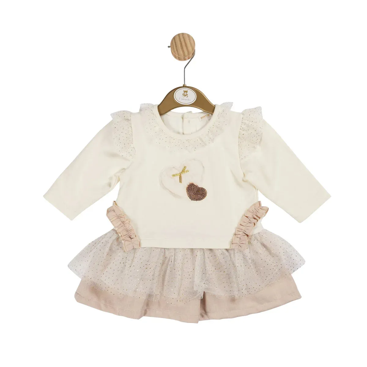 Mintini Ivory / Gold Heart Dress