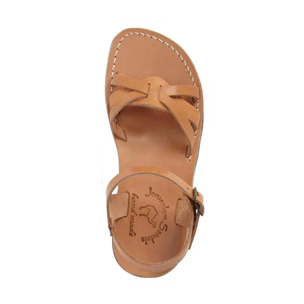 Miriam - Leather Slingback Buckle Sandal | Tan