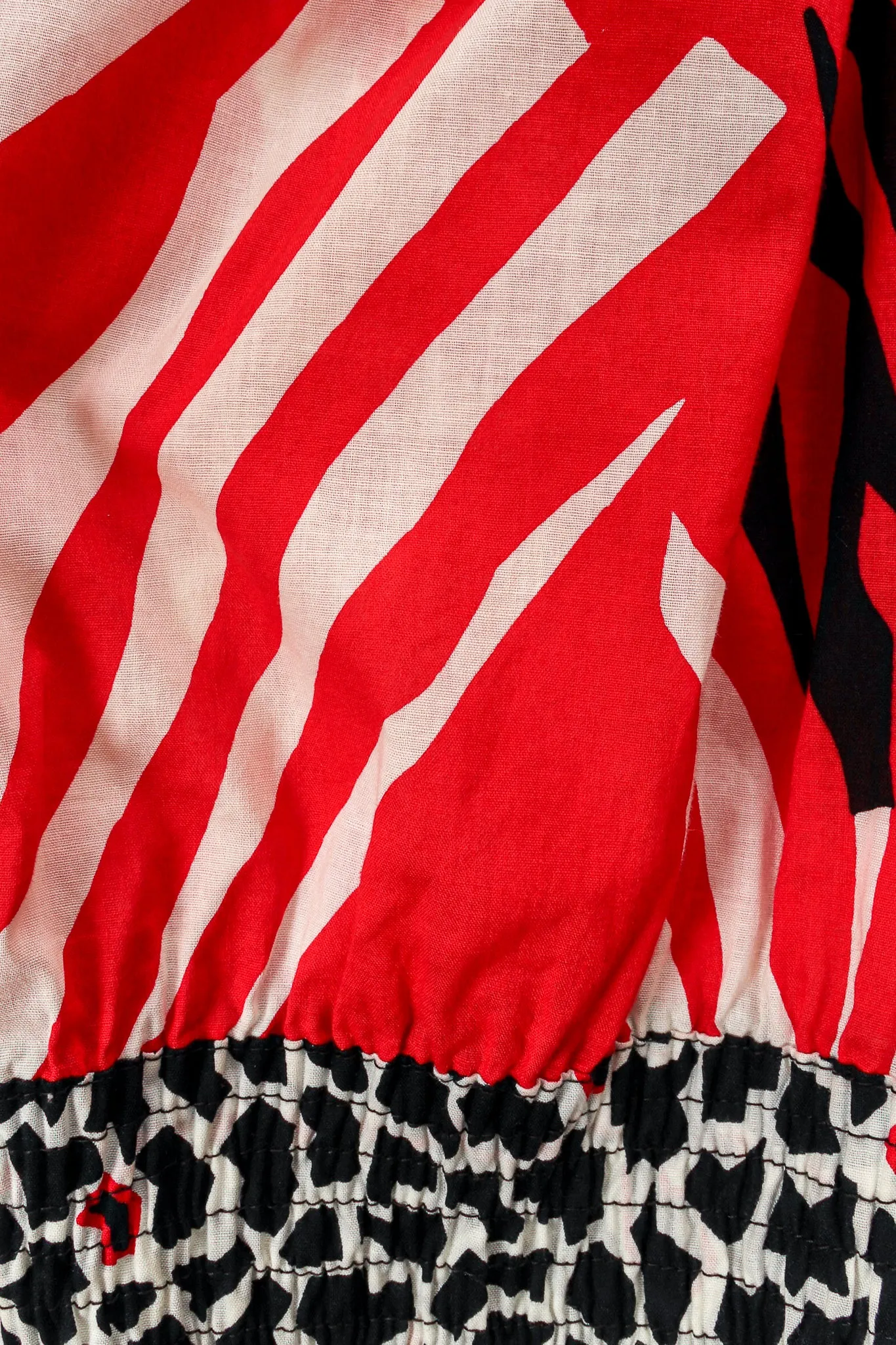Mixed Animal Print Peasant Dress