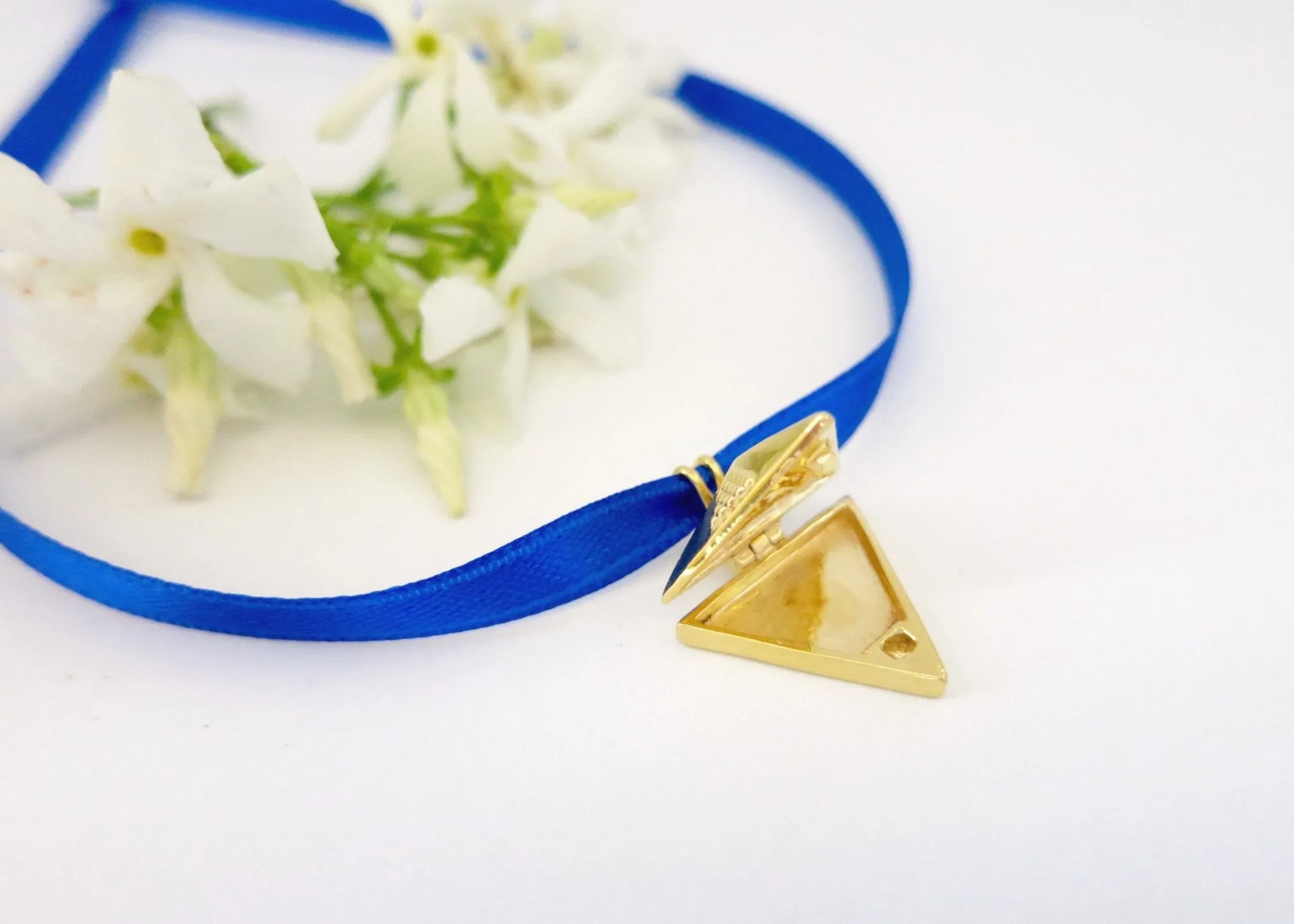 NEW! Chic and dainty triangular locket pendant