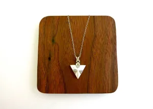 NEW! Chic and dainty triangular locket pendant