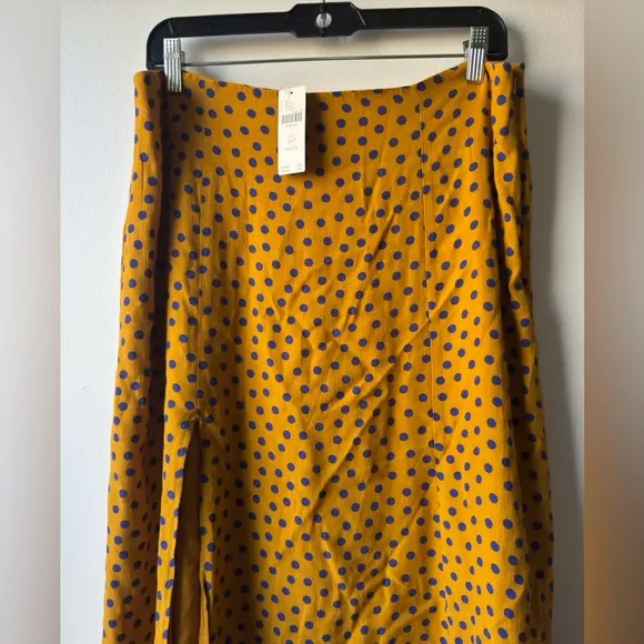 New Maeve Women’s Polka Dot Mustard Skirt Sz 14P