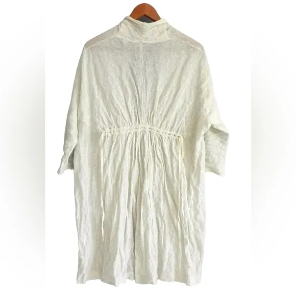 NWT Anthropologie Knitted &amp; Knotted Crinkled Open Front Cardigan with ties Boho