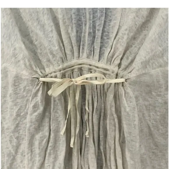 NWT Anthropologie Knitted &amp; Knotted Crinkled Open Front Cardigan with ties Boho