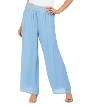 NWT JM Collection Women's Metallic Detail Wide Leg Gauze Pants. 100040828MS XL