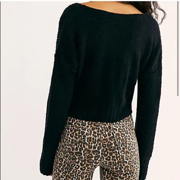 NWT MSRP $128 Free People Faux Wrap Sweater Women's Size Small
