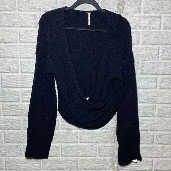 NWT MSRP $128 Free People Faux Wrap Sweater Women's Size Small