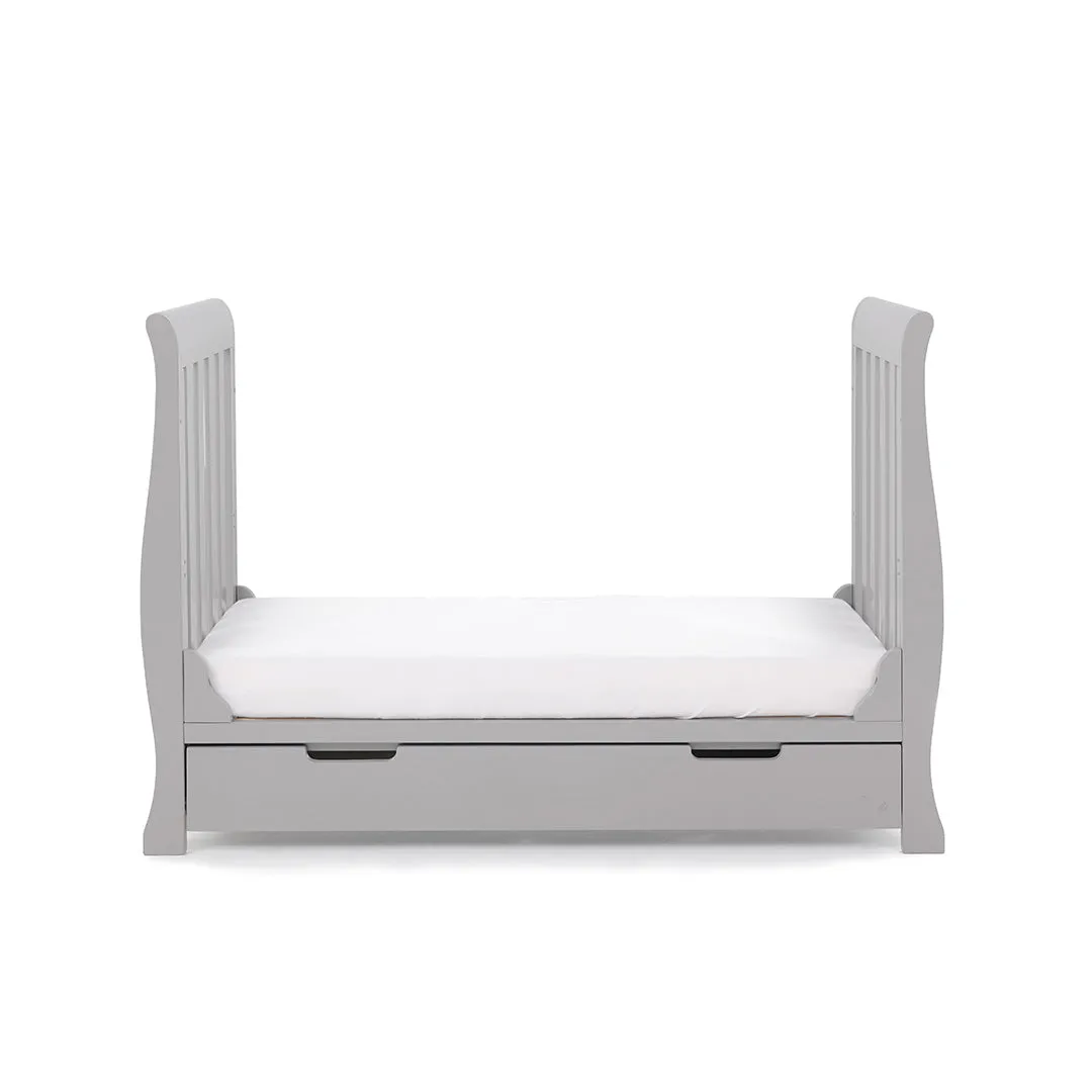 OBABY Stamford Mini Sleigh Cot Bed - Warm Grey