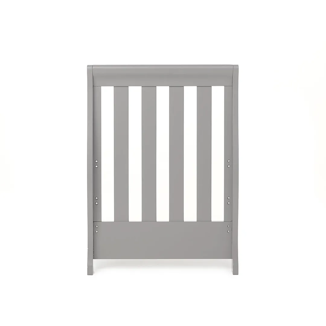 OBABY Stamford Mini Sleigh Cot Bed - Warm Grey