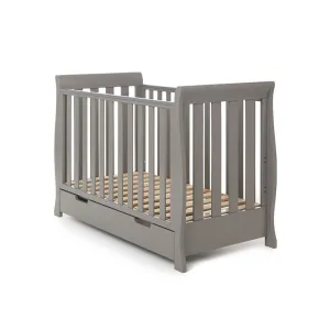 OBABY Stamford Mini Sleigh Cot Bed - Warm Grey