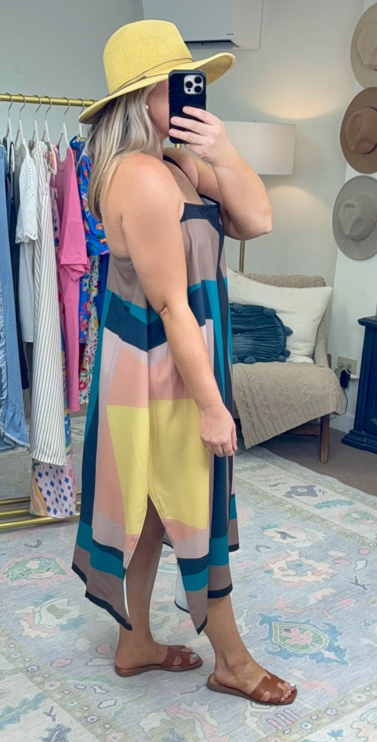 Peaceful Easy Feeling Colorblock Midi Dress