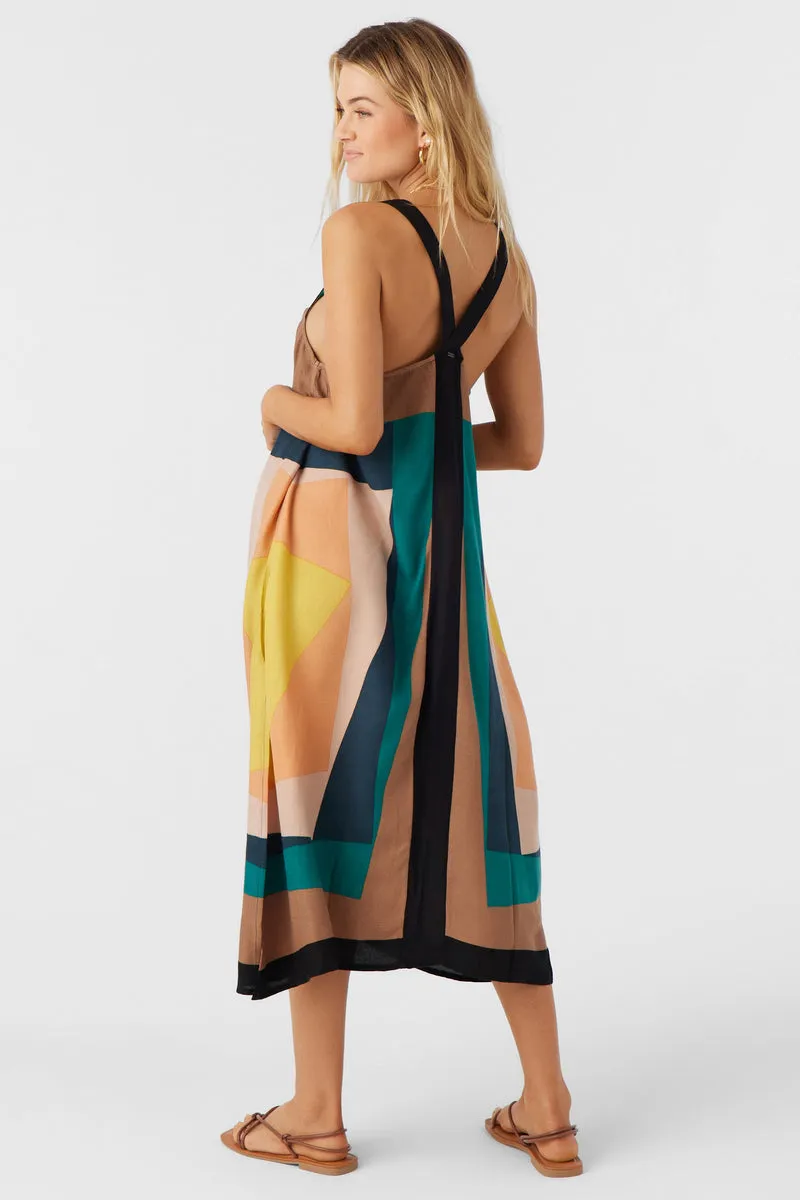 Peaceful Easy Feeling Colorblock Midi Dress