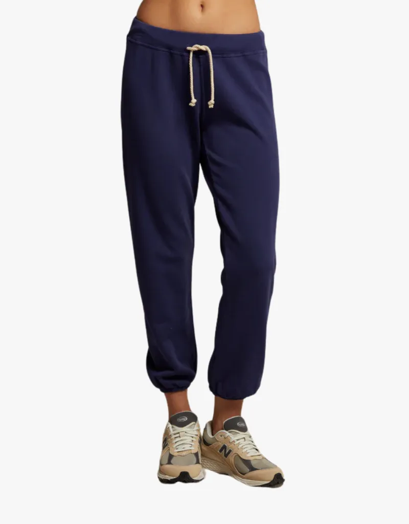 Perfect White Tee Toni French Terry Joggers in Dusk