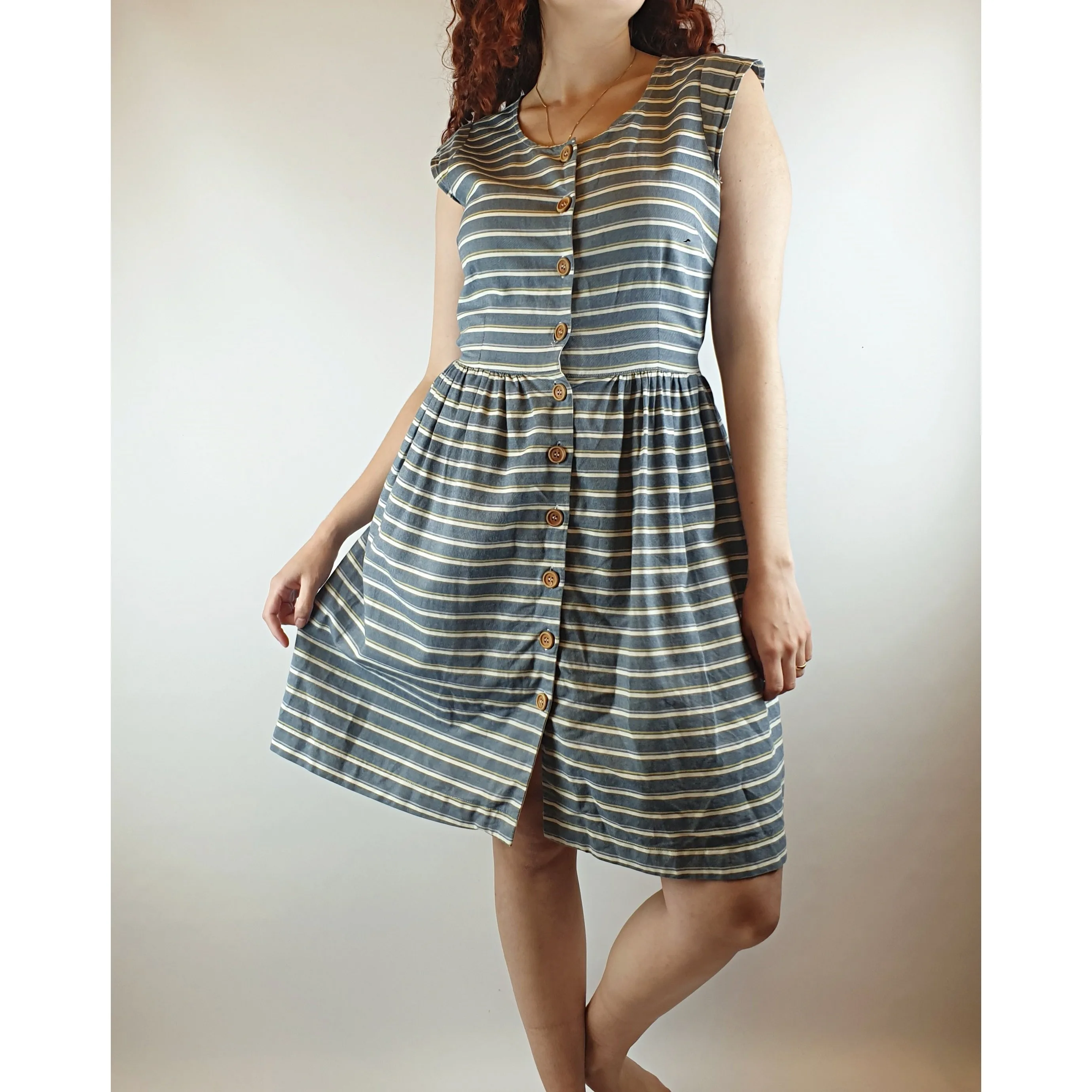 Princess Highway blue and white striped sleeveless dress size 10