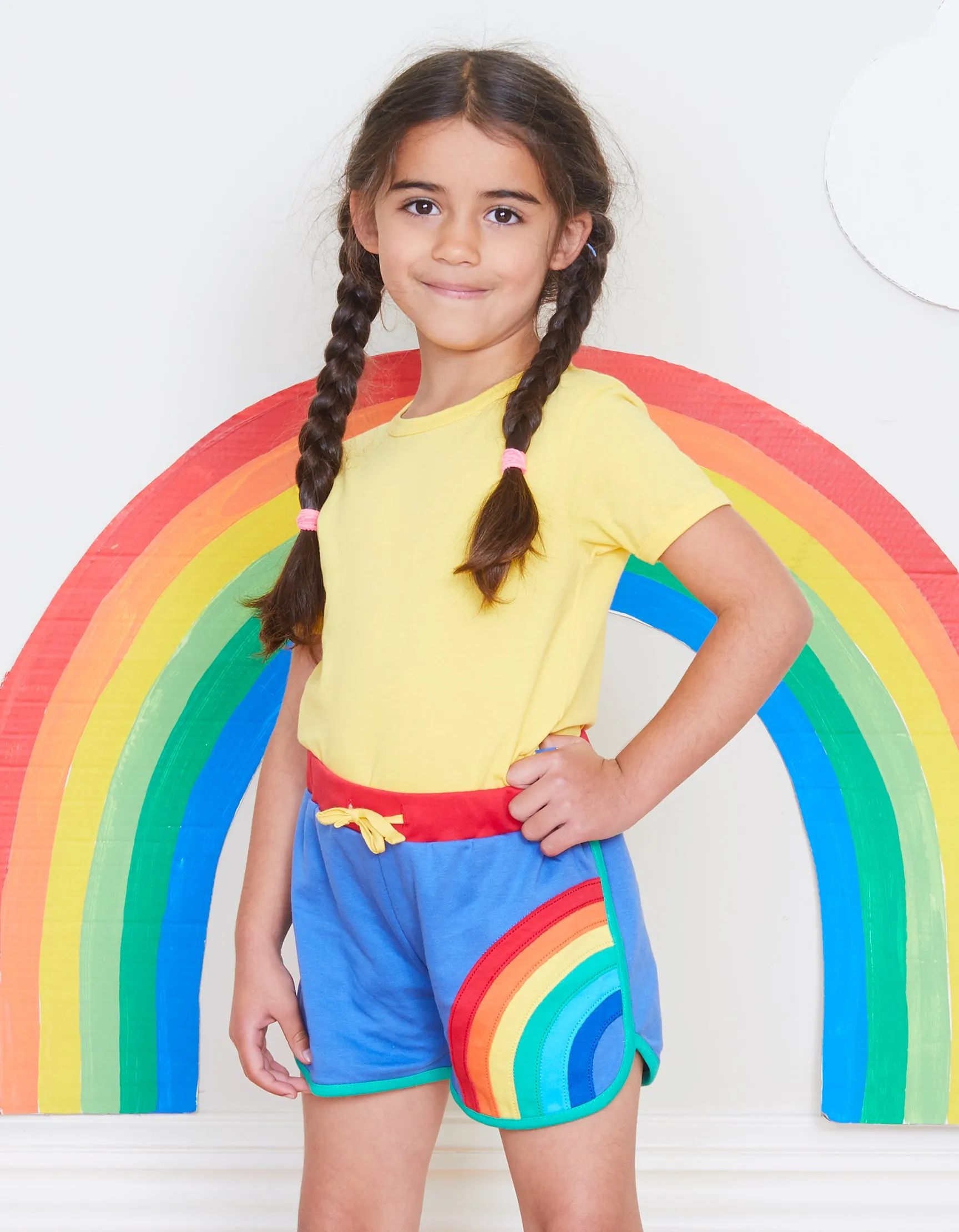 Rainbow Applique Running Shorts