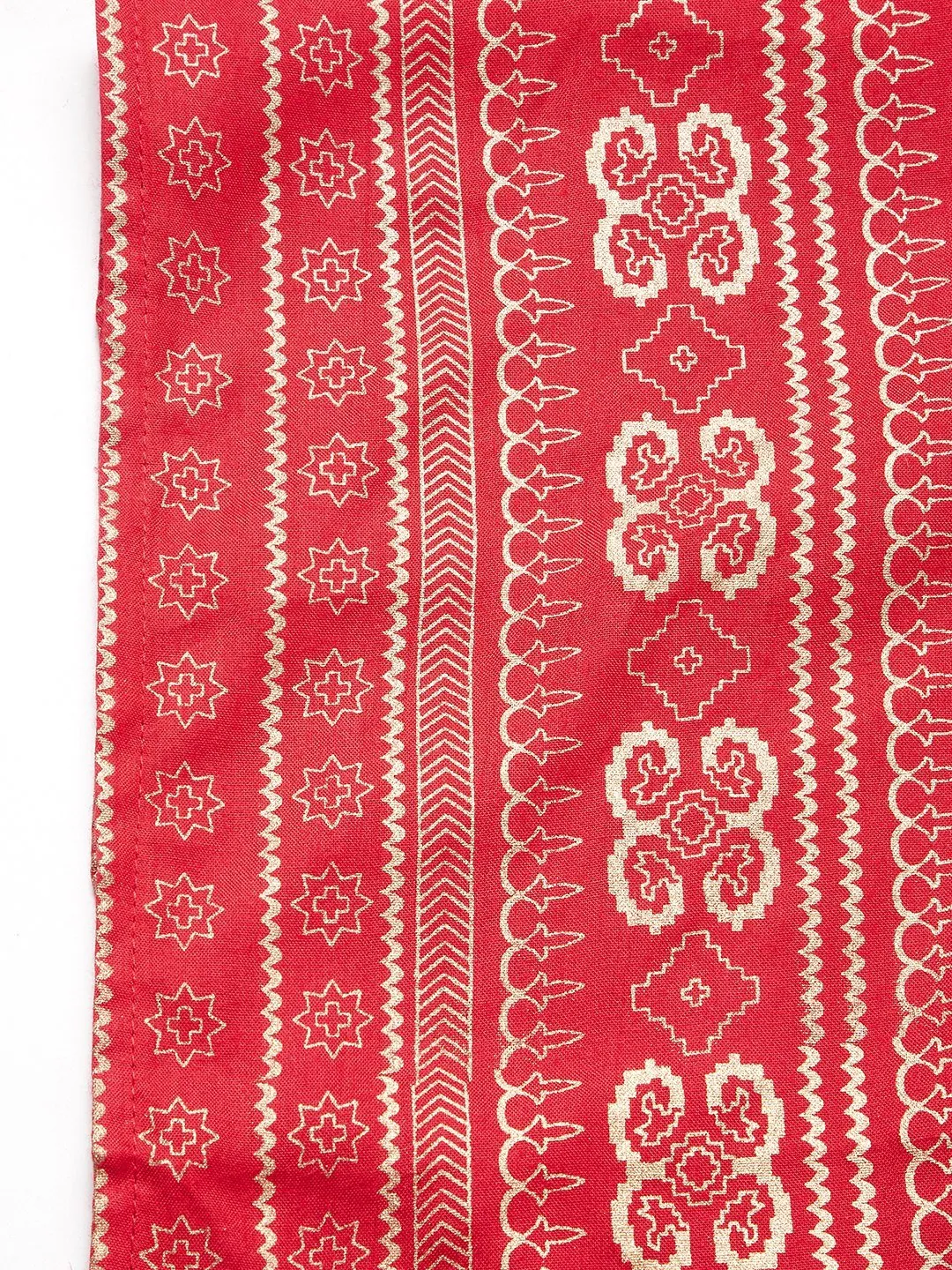 Red Slit Kurta With Palazo