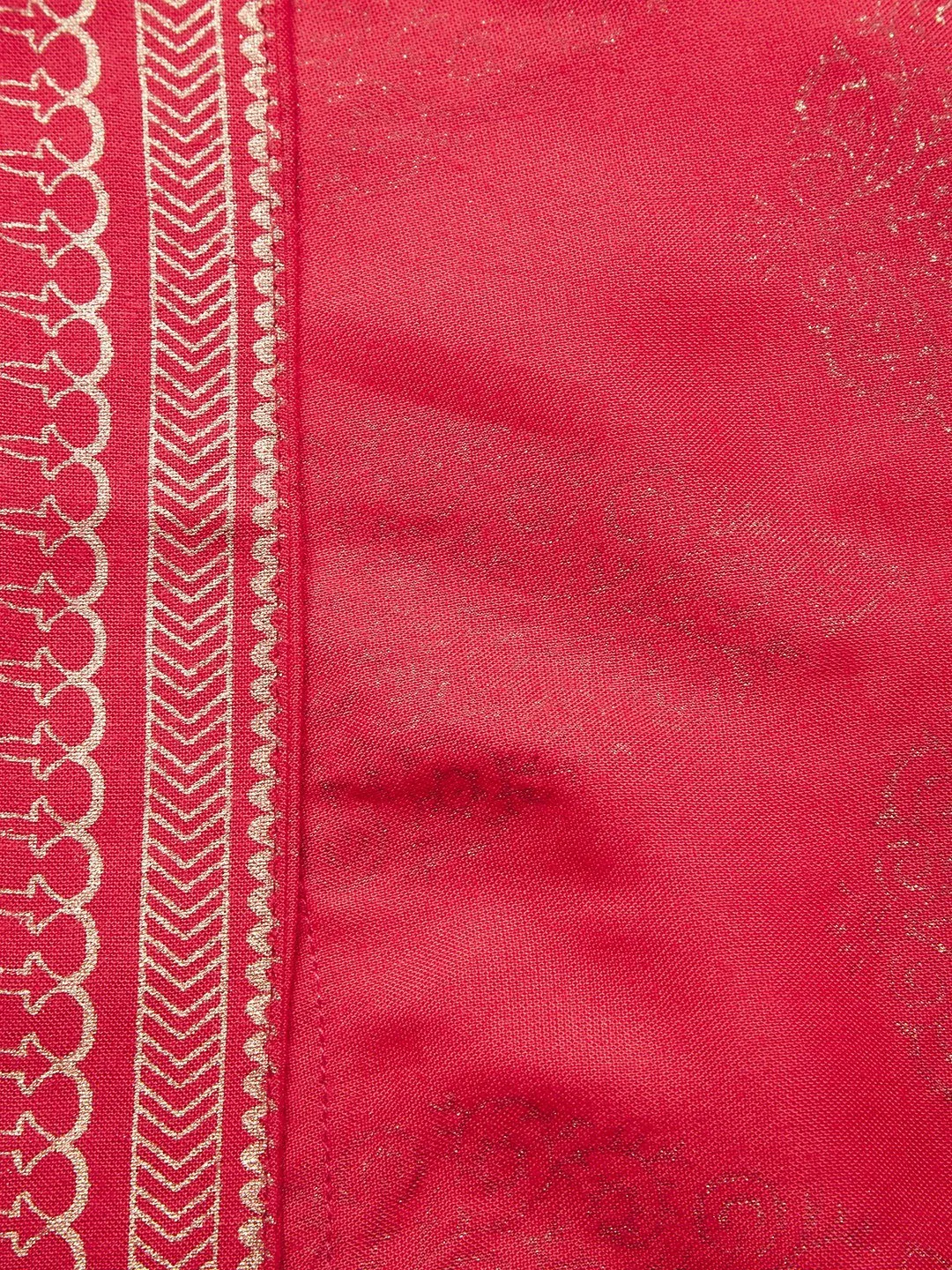 Red Slit Kurta With Palazo