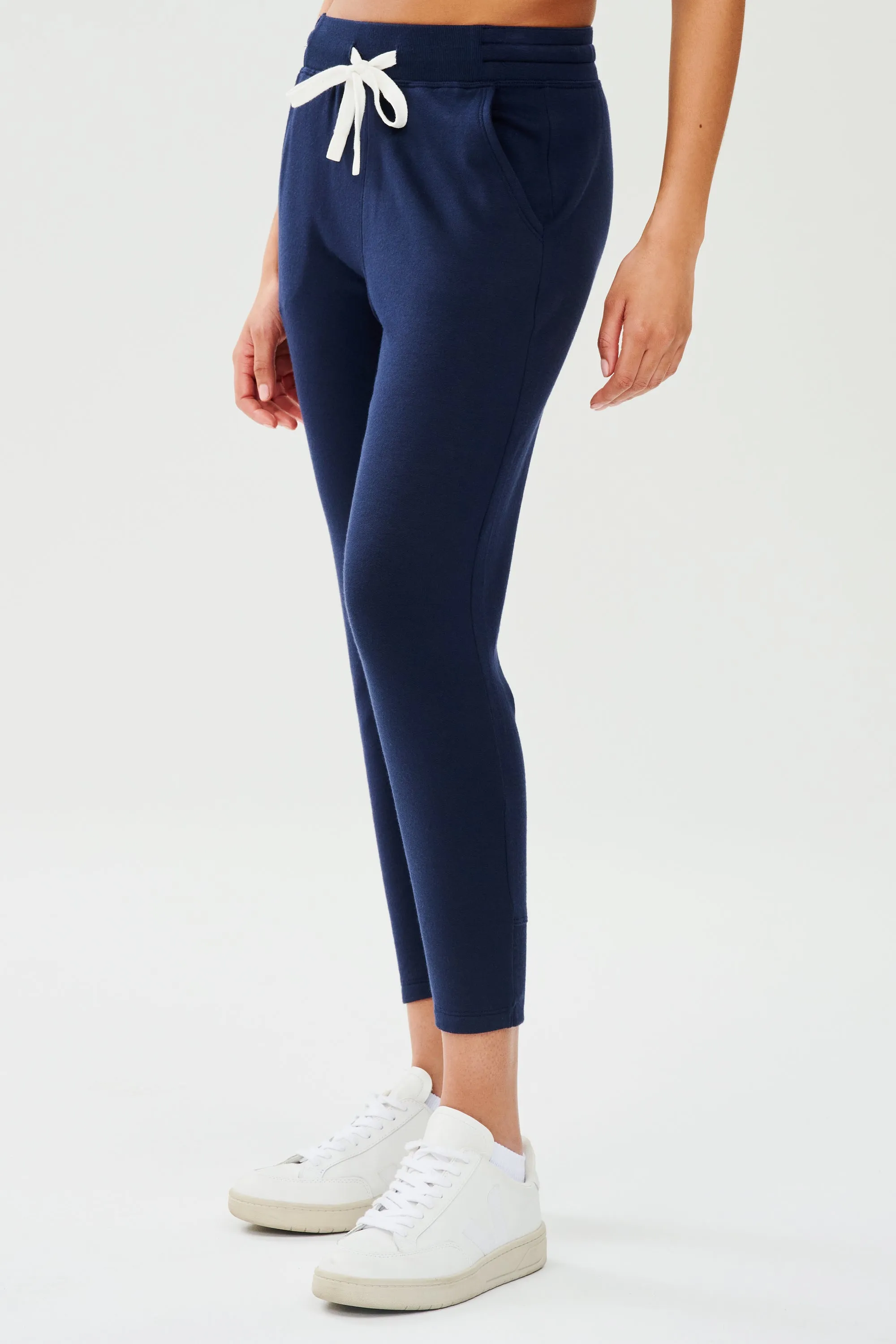 Reena Fleece 7/8 Sweatpant - Indigo