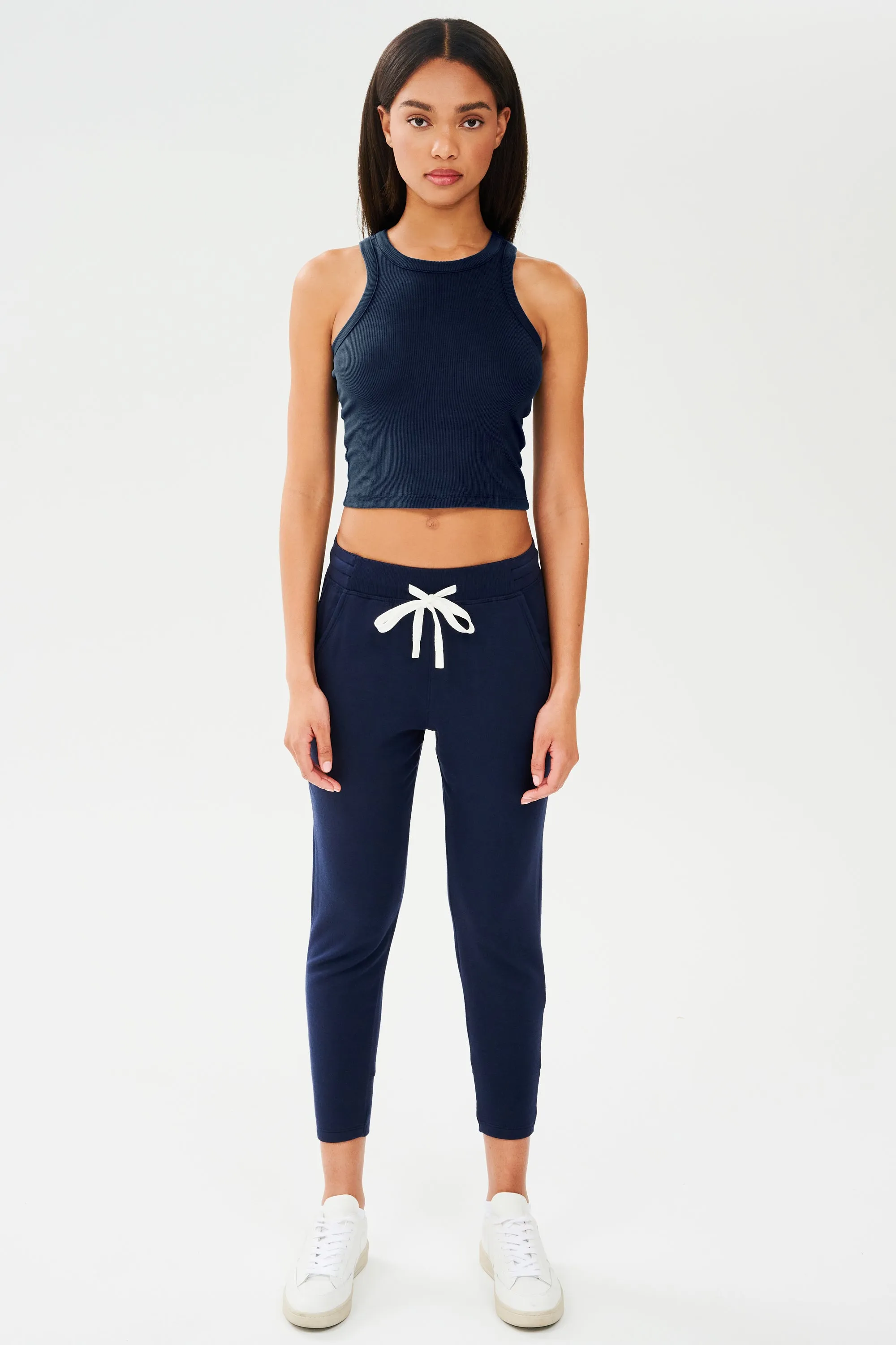 Reena Fleece 7/8 Sweatpant - Indigo