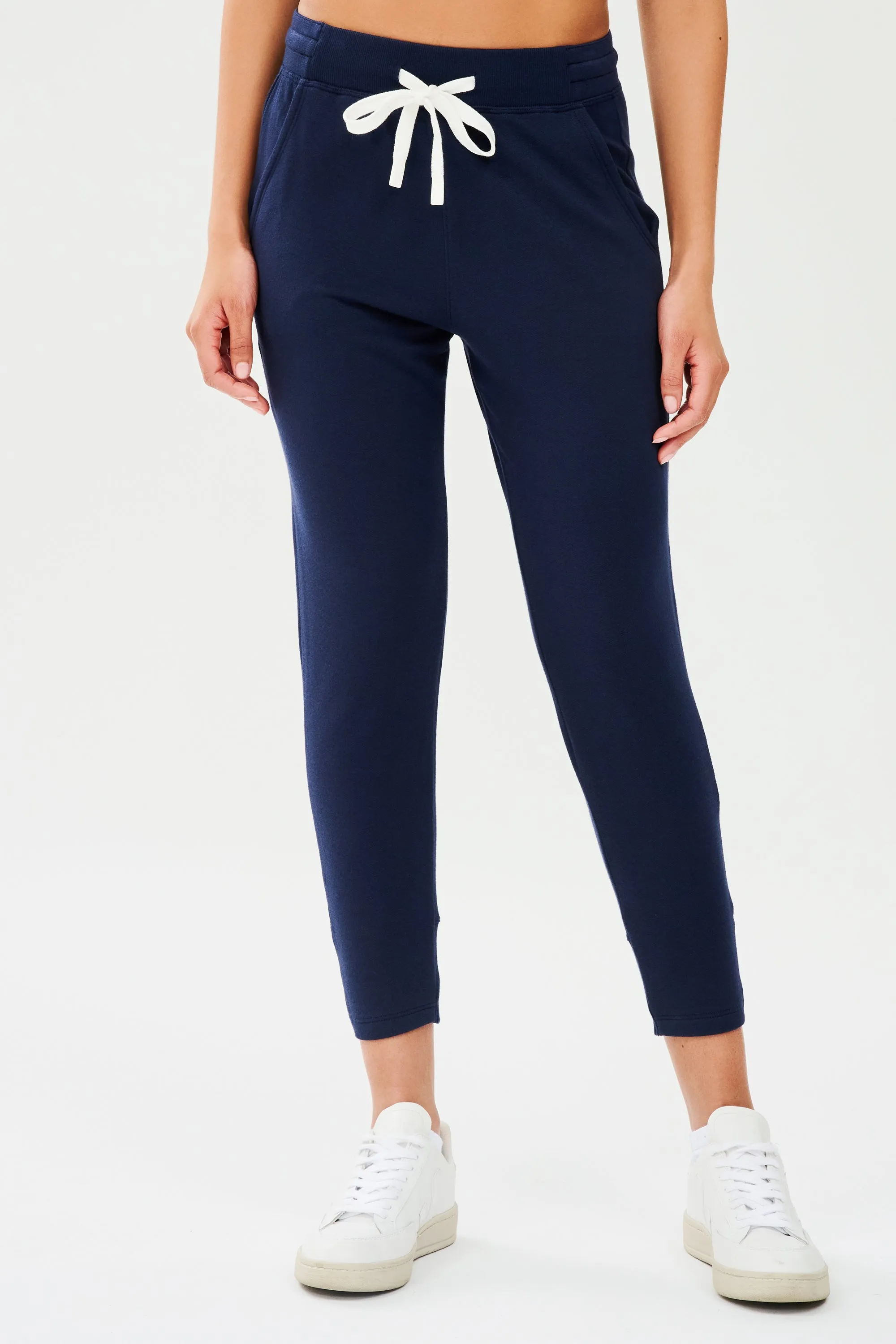 Reena Fleece 7/8 Sweatpant - Indigo