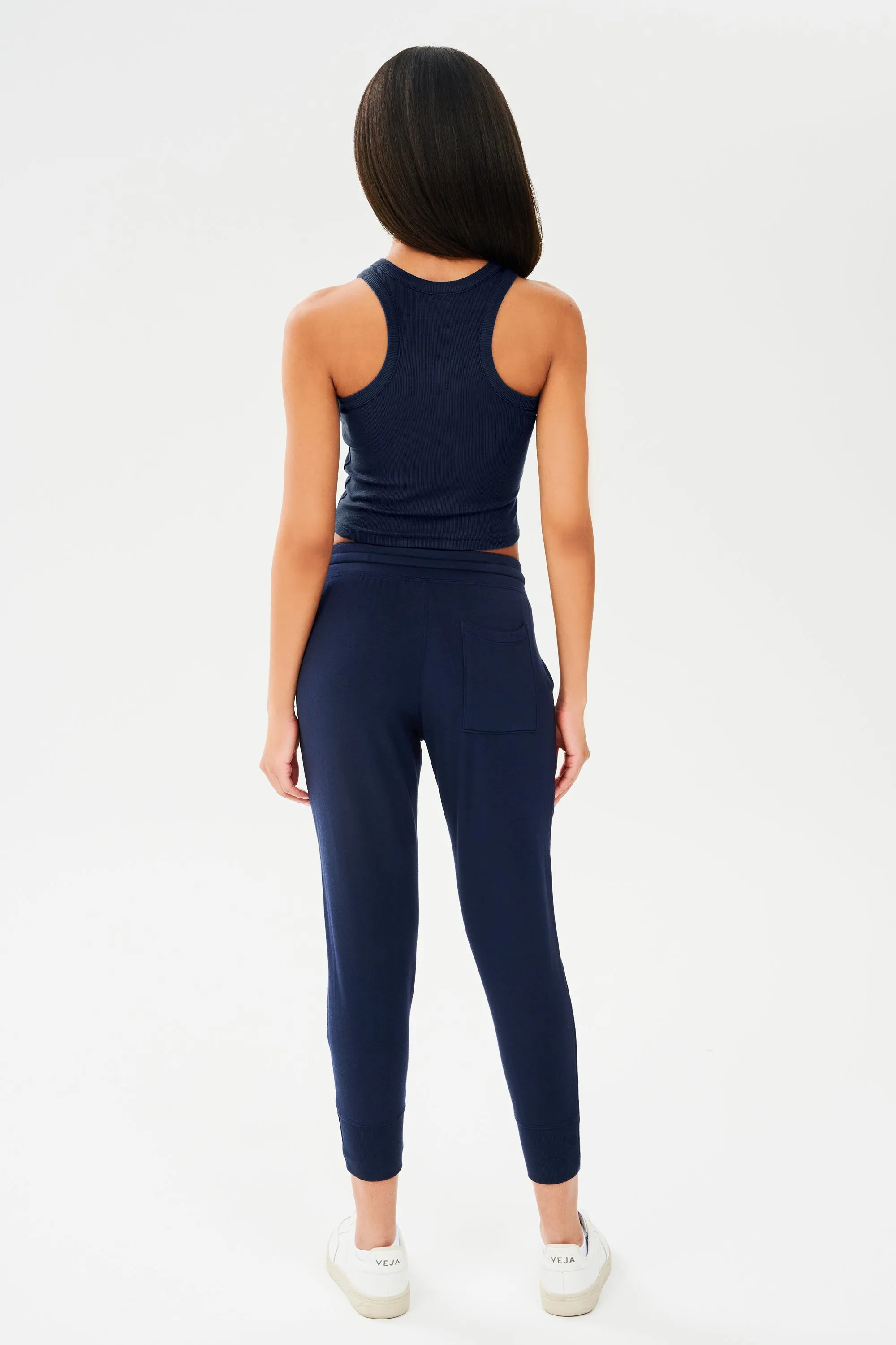 Reena Fleece 7/8 Sweatpant - Indigo
