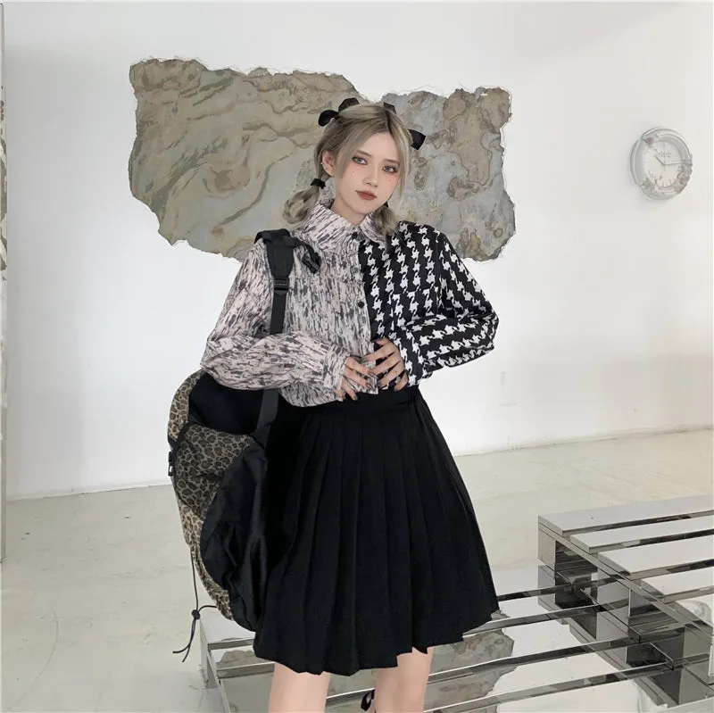 RETRO CHIC COLORBLOCK LONG SLEEVE SHIRT UB2700