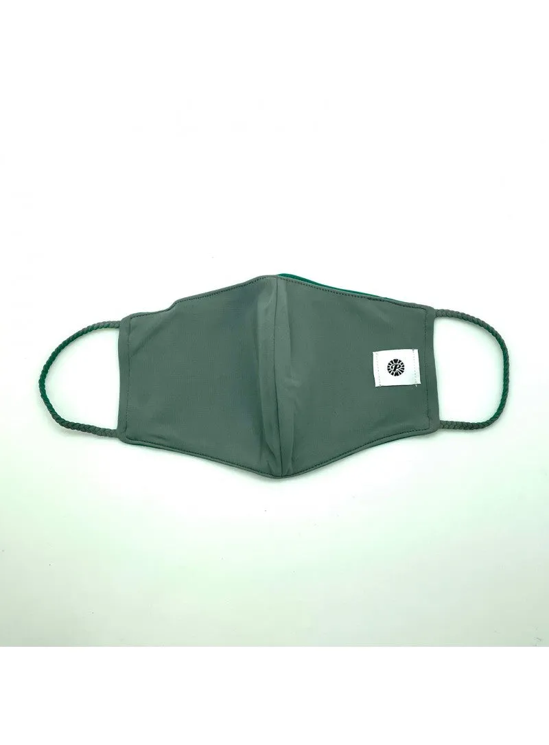 Reversible Pom Mask by Pomchies - Bottle Green / Grey