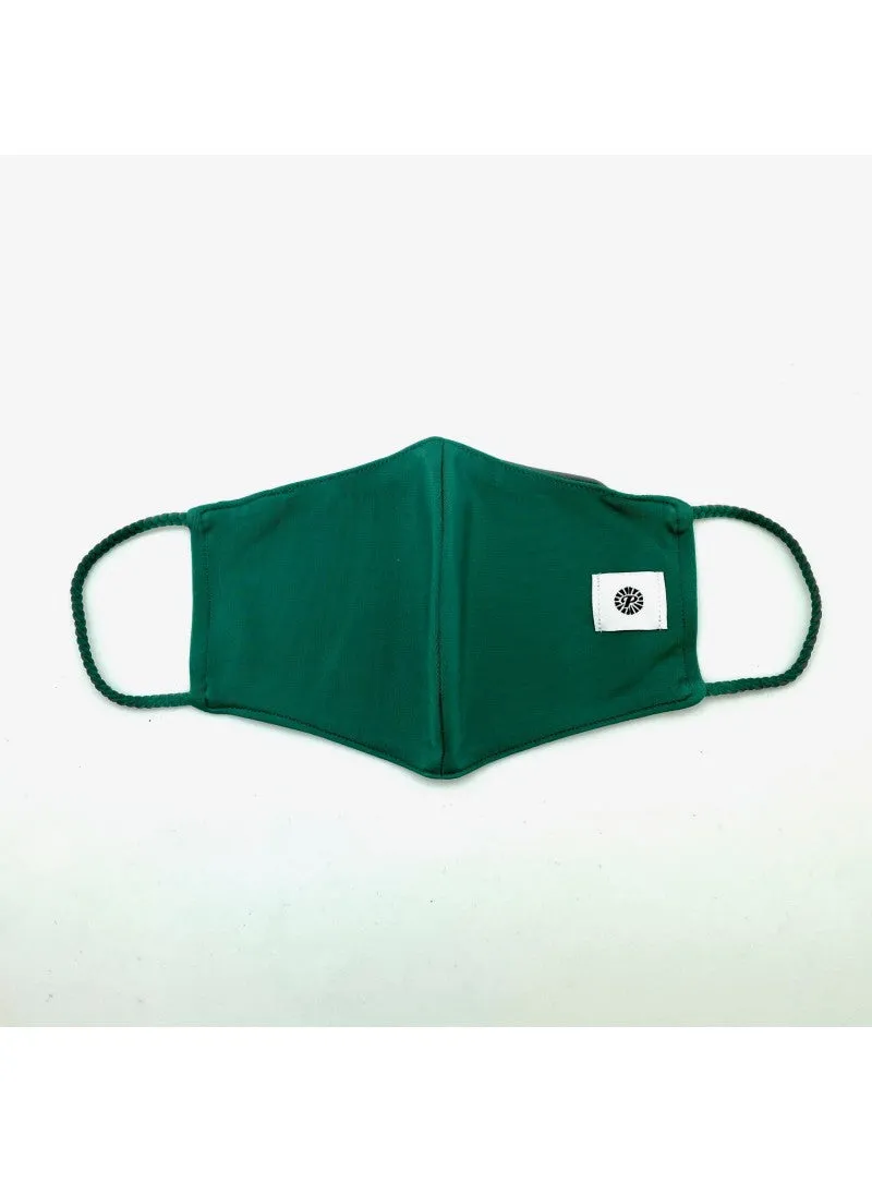 Reversible Pom Mask by Pomchies - Bottle Green / Grey