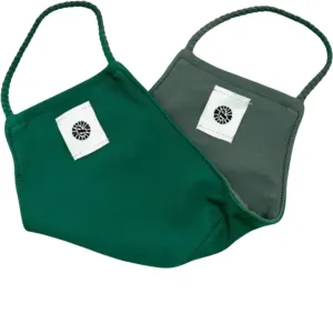 Reversible Pom Mask by Pomchies - Bottle Green / Grey